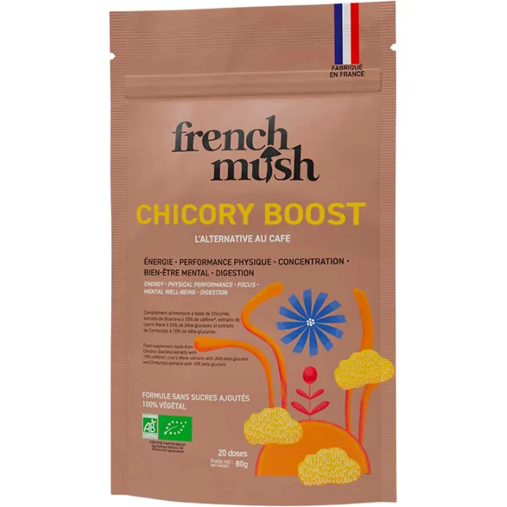 French Mush Boisson Boost Bio Chicorée Alternative au Café 80 g
