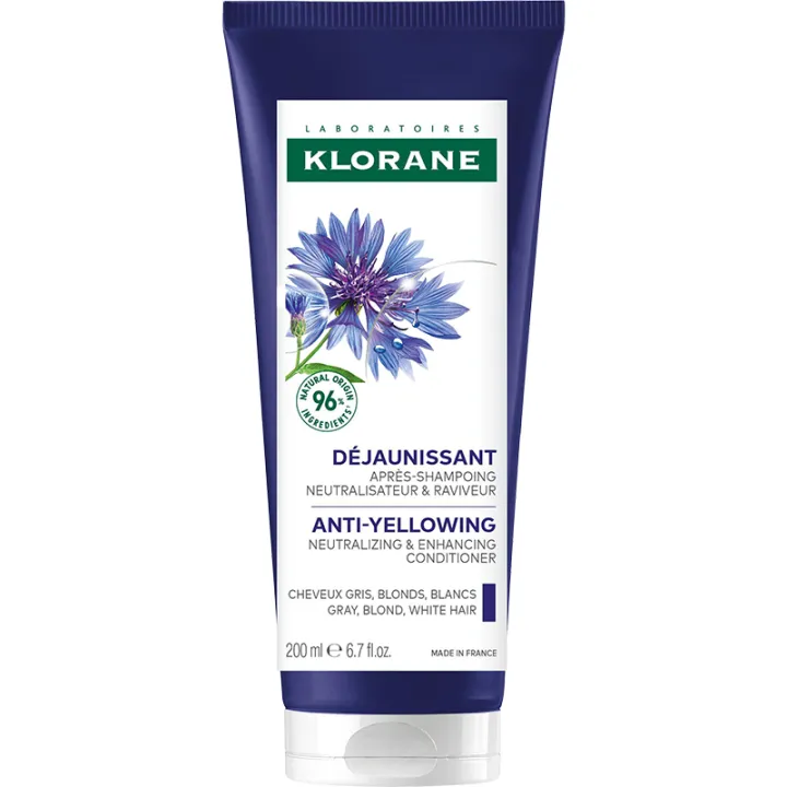 Klorane Déjaunissant Après-Shampoing Neutralisateur à la Centaurée Bio 200 ml