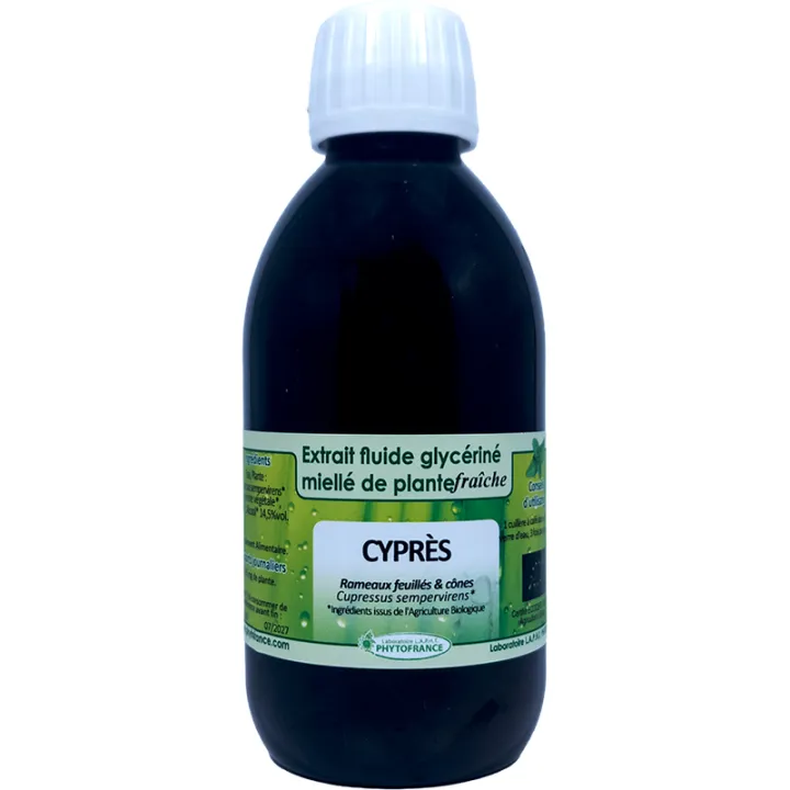 PhytoFrance Extrait Fluide Glycériné de Cyprès Bio 250 ml