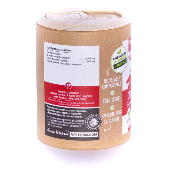 Nat & Form Vigne Rouge Bio 200 Gélules Végétales Eco 