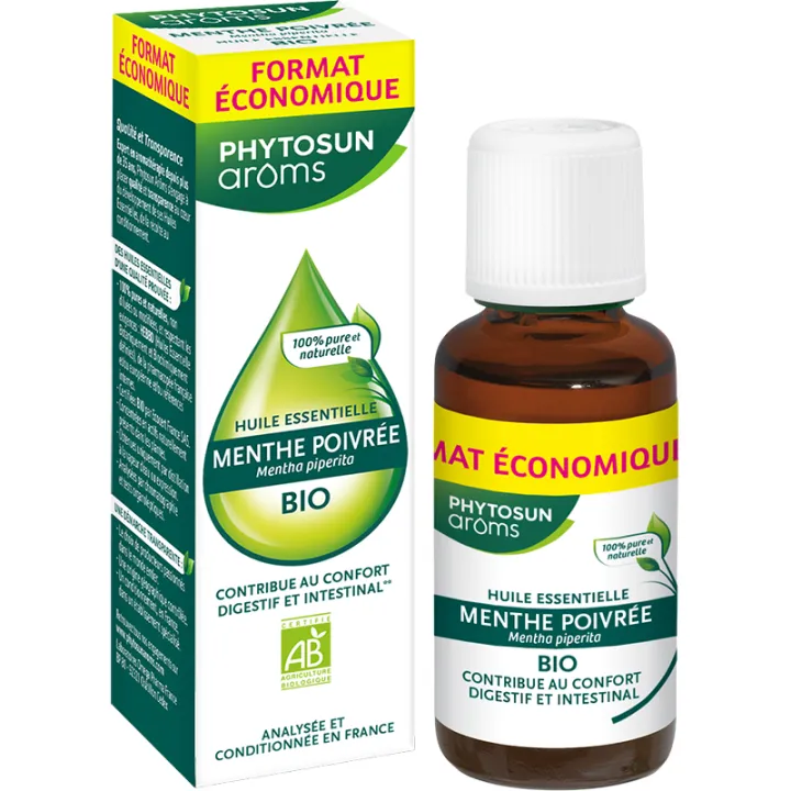 Huile essentielle bio de menthe poivrée 30 ml – Phytosun Arôms