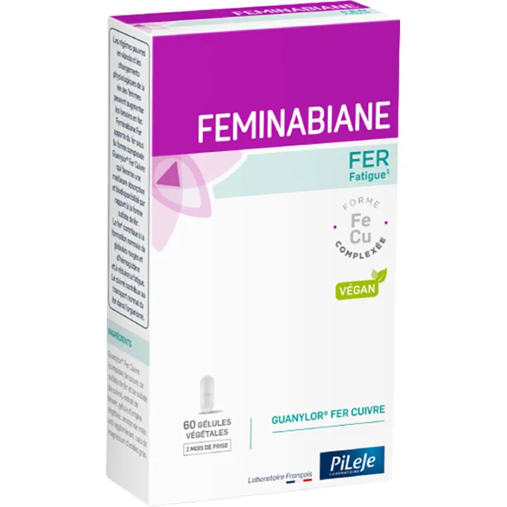 Pileje Feminabiane Fer + Cuivre - 60 gélules
