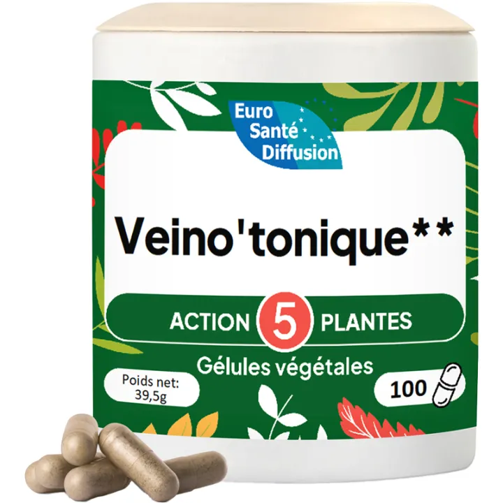 PhytoFrance Veino Tonique Complexe 5 Plantes 100 gélules