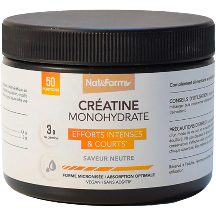 Nat & Form Créatine Monohydrate 50 Doses