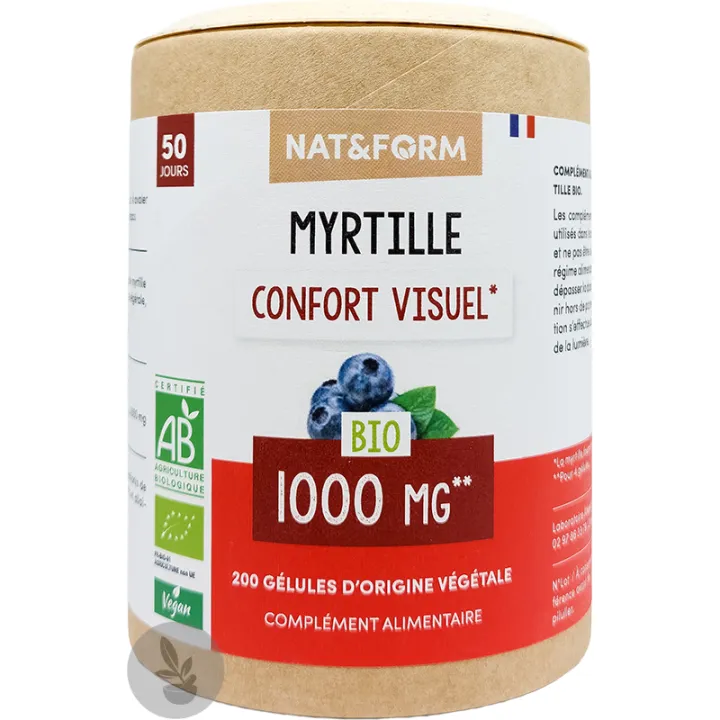Myrtille Bio 200 gélules Nat & Form