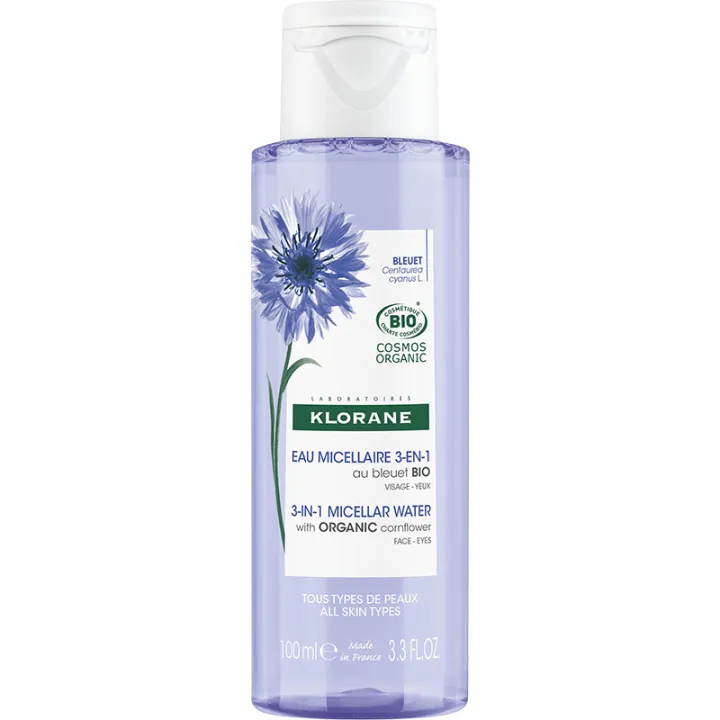Klorane Bleuet Eau Micellaire 3-en-1 Bio 100 ml