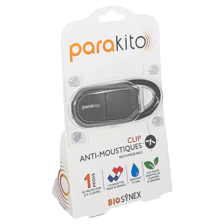 Parakito Clip Anti-Moustiques Poussette Rechargeable - Noir