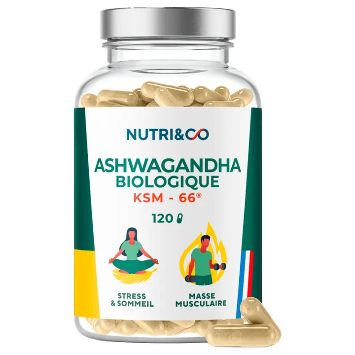 Nutri&Co Ashwagandha Bio KSM-66 120 gélules