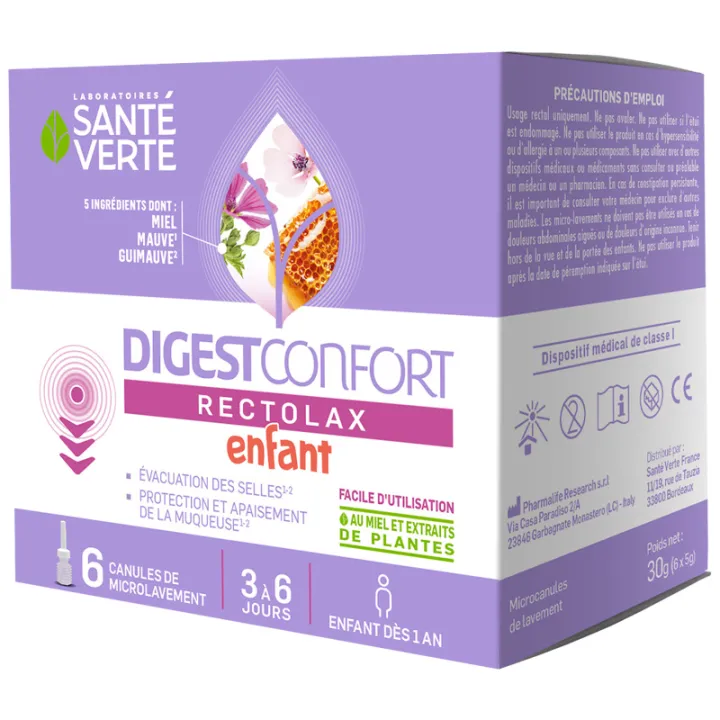 DigestConfort Rectolax Enfants 6 canules – Santé Verte