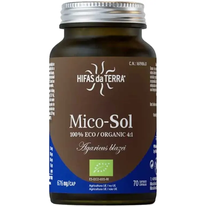 Hifas da Terra Mico-Sol Agaricus Blazei Bio 70 Gélules