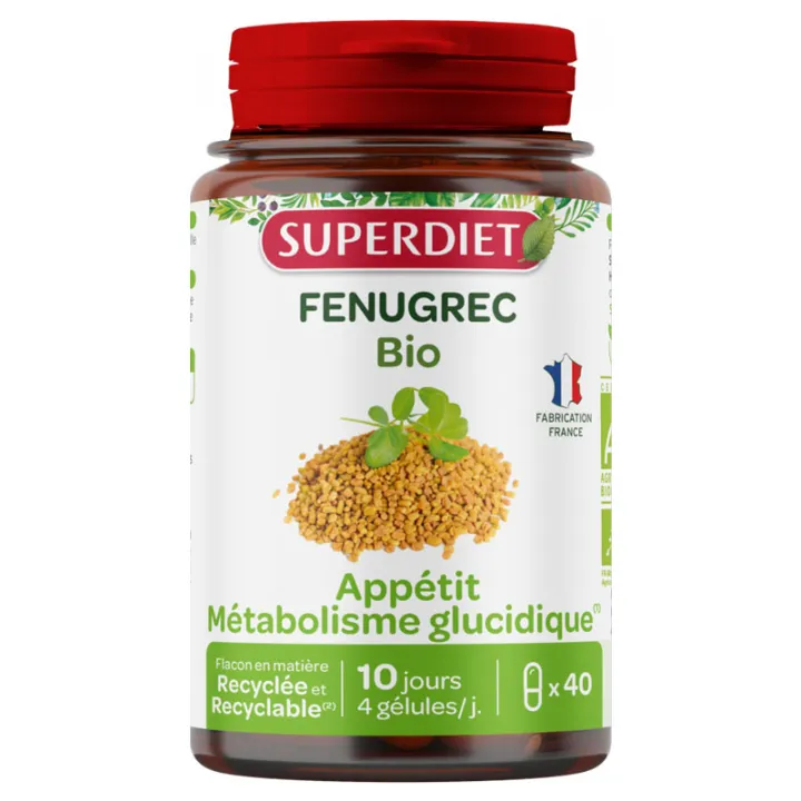 Superdiet Fenugrec Bio 40 gélules