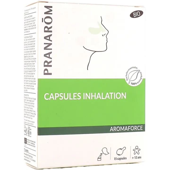 Pranarôm Aromaforce Capsules Inhalation Bio Boîte de 15