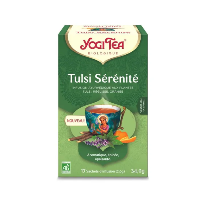 Yogi Tea Tisane Ayurvédique Tulsi Sérénité Bio 17 Sachets