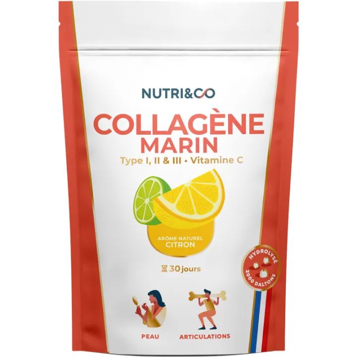 Nutri&Co Le Collagène Marin Citron 180 g