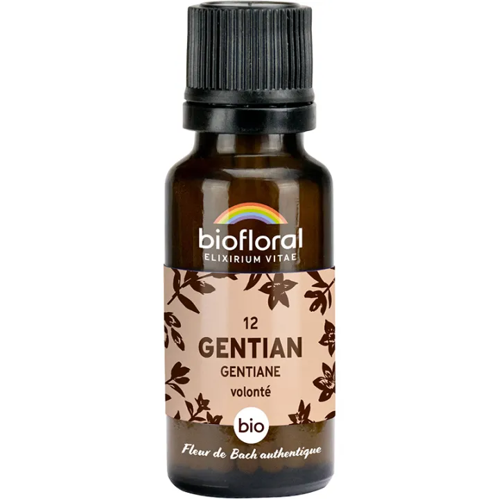 Fleur de Bach n°12 Gentian bio en granules sans alcool 19,5 g – Biofloral
