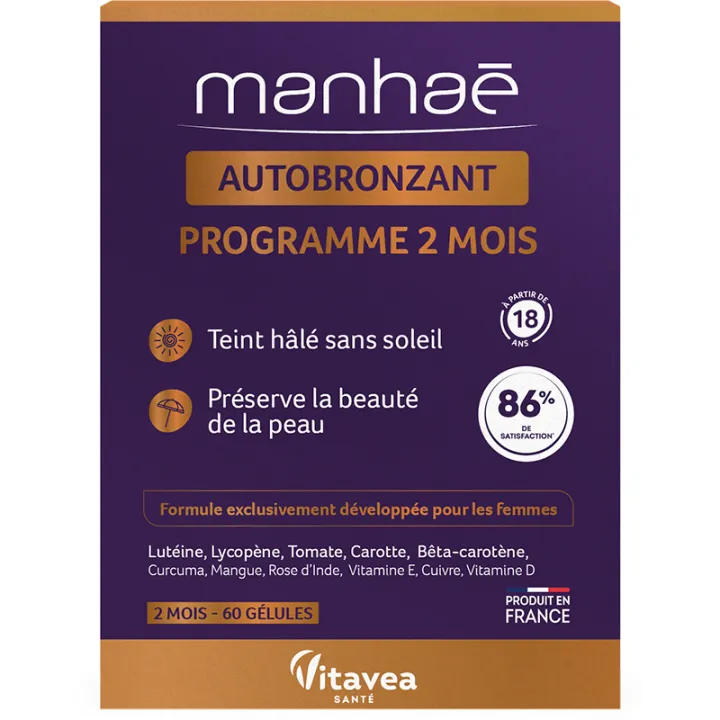 Vitavea Manhaé Autobronzant Bonne Mine 60 gélules