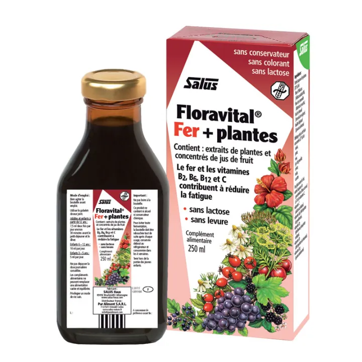 Salus Floradix Floravital Sans Levure 250ml