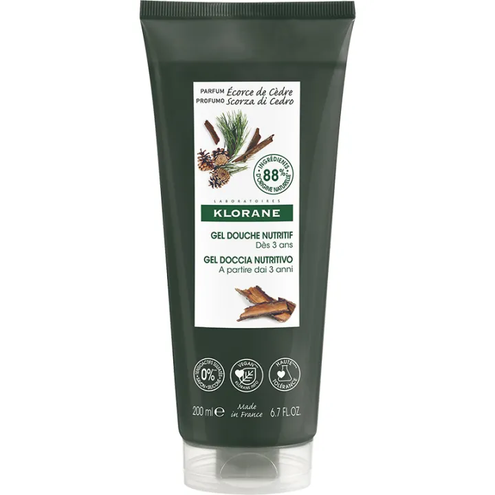 Klorane Gel Douche Nutritif Cupuaçu Bio Écorce de Cèdre 200 ml
