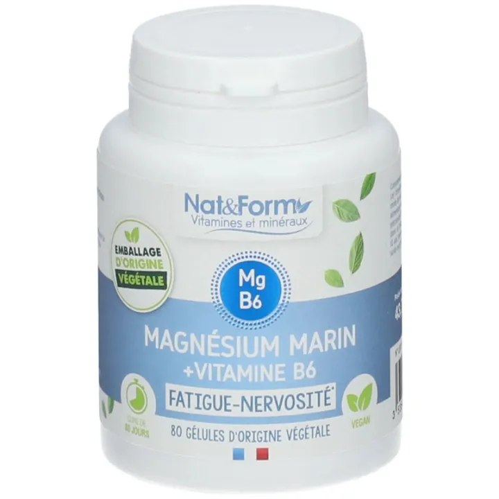 Nat & Form Magnésium + B6 80 Gélules