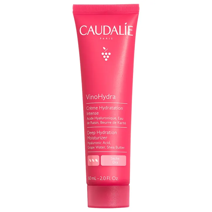 Caudalie VinoHydra Crème Hydratation Intense Peau Sèche - Tube 60 ml