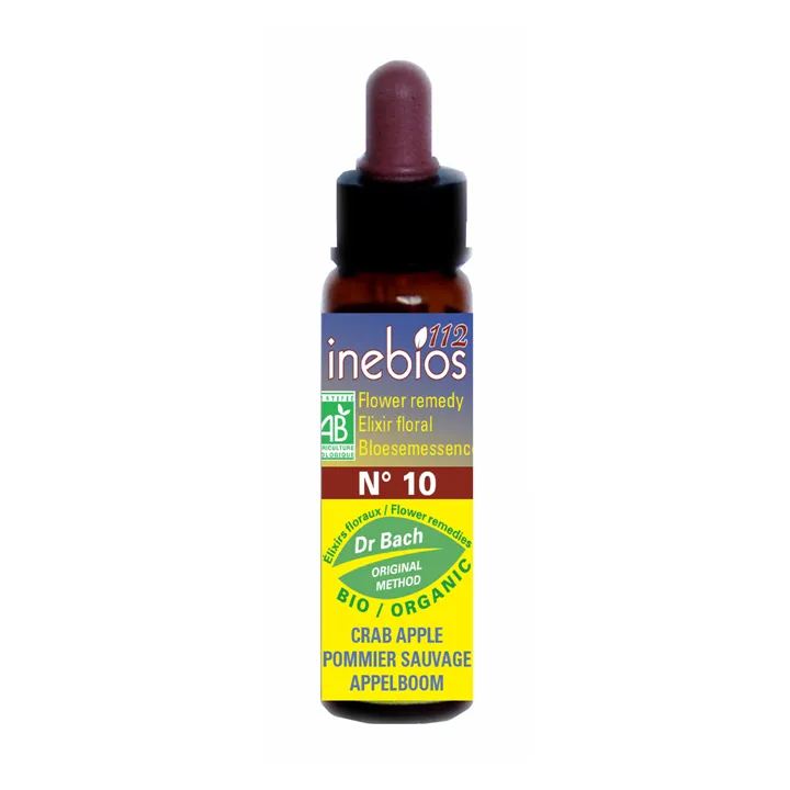 Inebios Fleur de Bach n°10 Crab Apple Pommier Sauvage Bio 10 ml
