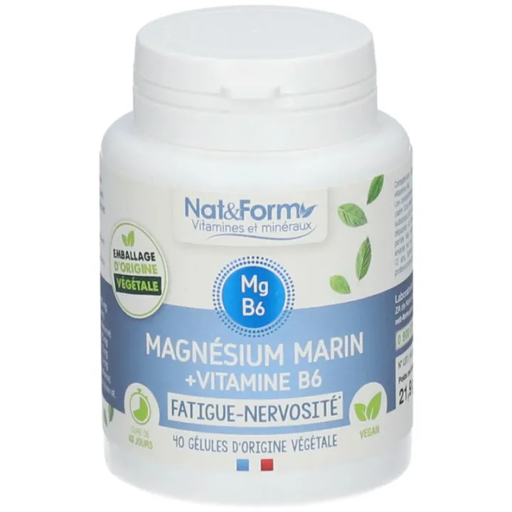 Nat & Form Magnésium + B6 40 Gélules
