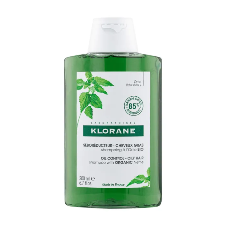 KLORANE shampooing cheveux gras à l'extrait d'Ortie flacon de 200ML