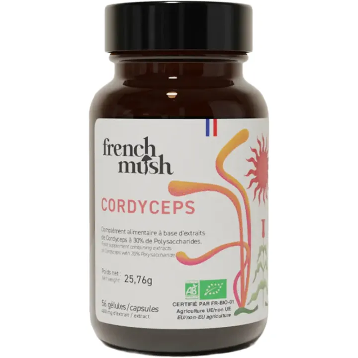 French Mush Cordyceps Bio Extrait de Mycélium 56 gélules