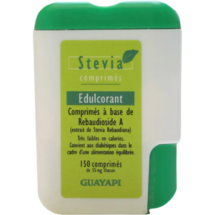 Guayapi Stévia Blanche Édulcorant naturel 150 comprimés