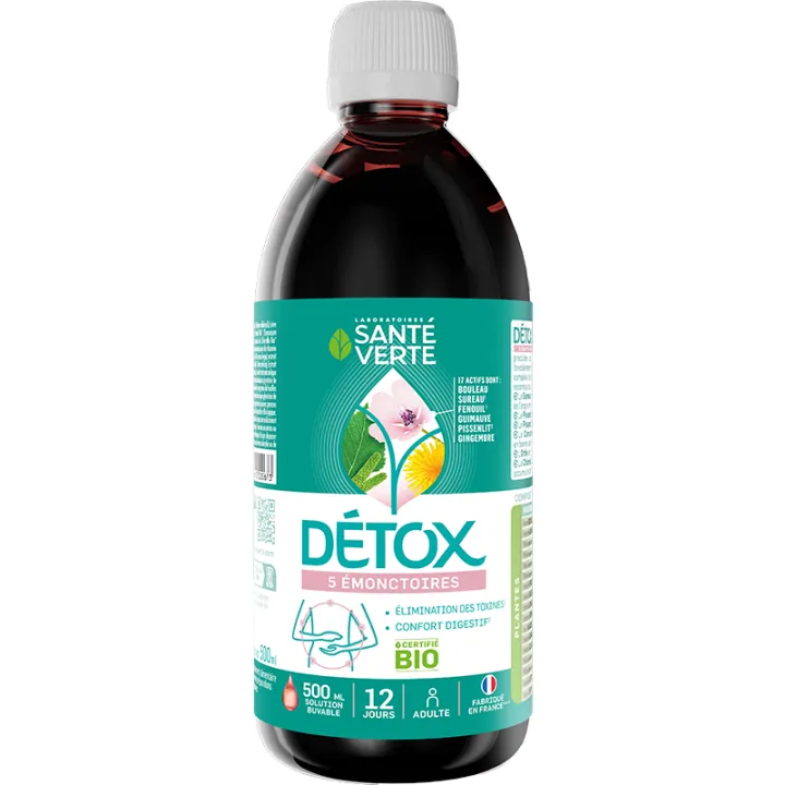 Détox Bio draineur 500 ml – Santé Verte