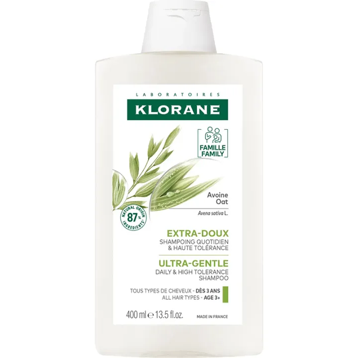 Klorane Extra-Doux Shampoing à l'Avoine – Haute Tolérance 400 ml