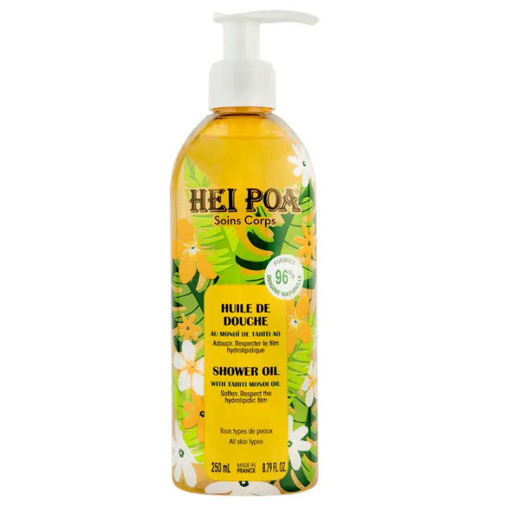 Hei Poa Huile de Douche au Monoï de Tahiti 250 ml
