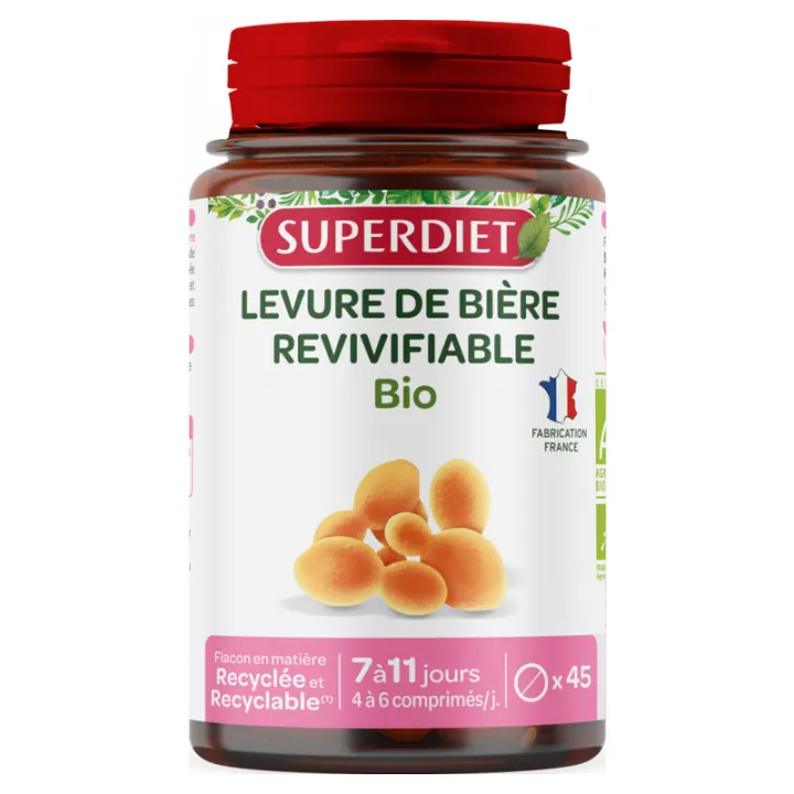 Superdiet Levure de Bière Bio 45 Comprimés