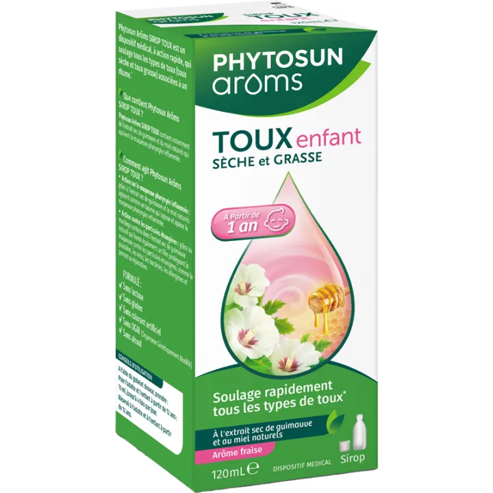 Sirop toux sèche et grasse enfant 120 ml – Phytosun Arôms