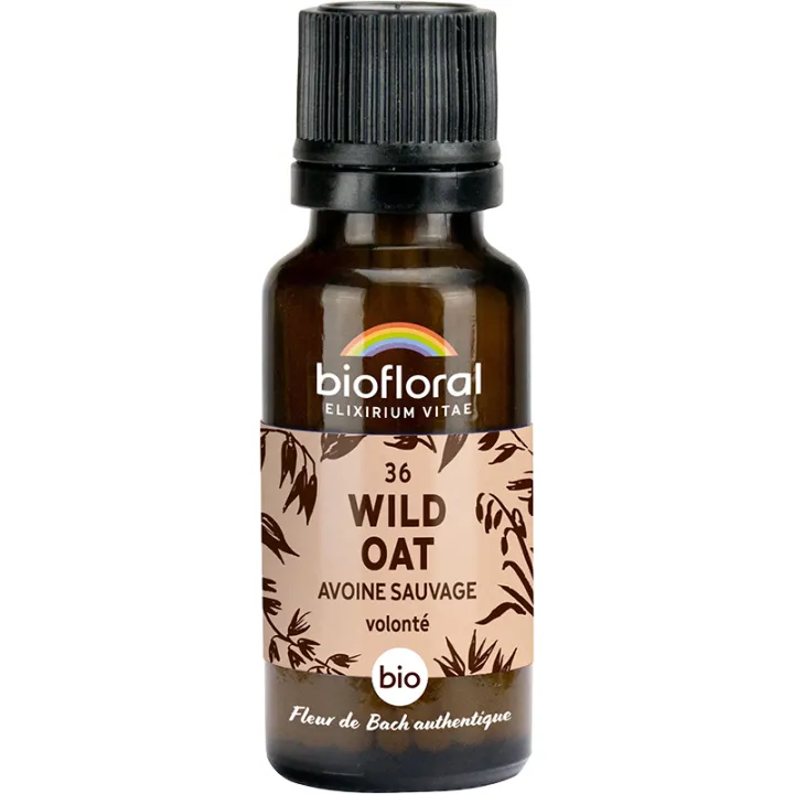 Fleur de Bach n°36 Wild Oat bio en granules sans alcool 19,5 g – Biofloral