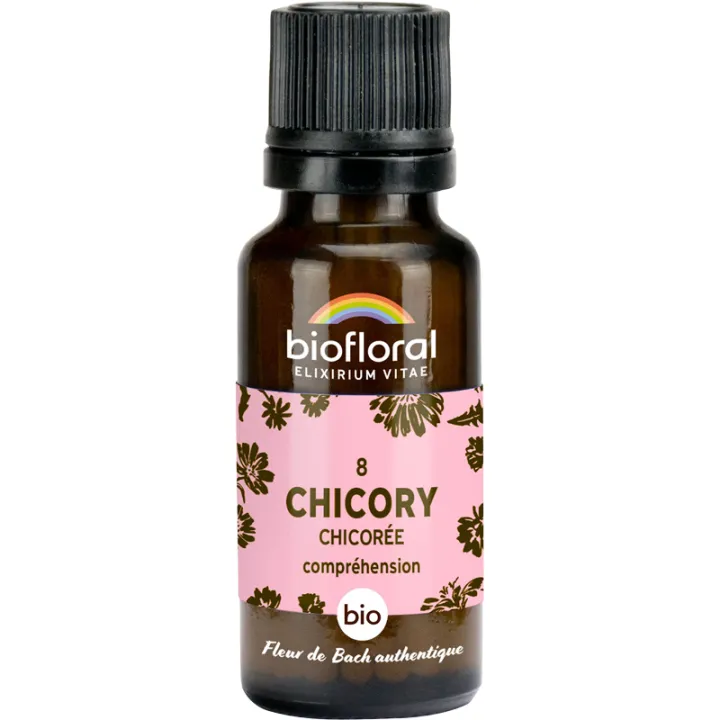 Fleur de Bach n°8 Chicory bio en granules sans alcool 19,5 g – Biofloral