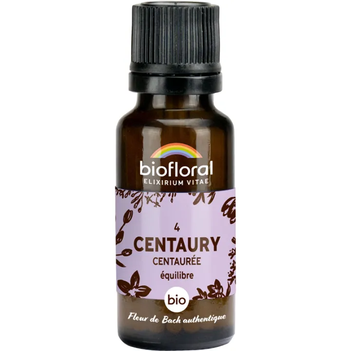 Fleur de Bach n°4 Centaury bio en granules sans alcool 19,5 g – Biofloral