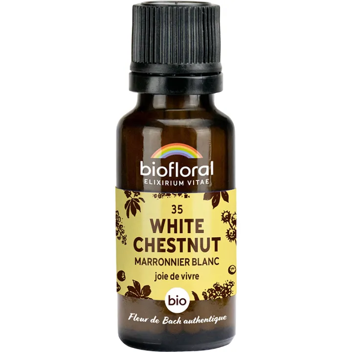 Fleur de Bach n°35 White Chestnut bio en granules sans alcool 19,5 g – Biofloral
