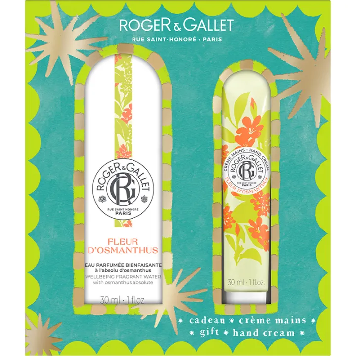 Roger&Gallet Coffret Eau Parfumée Bienfaisante 30 ml & Crème Mains 30 ml Fleur d'Osmanthus
