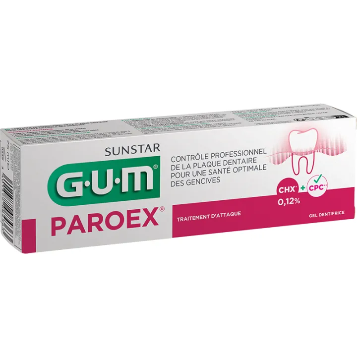 Sunstar GUM Paroex Dentifrice Gel Chlorhexidine 0,12 % 75 ml