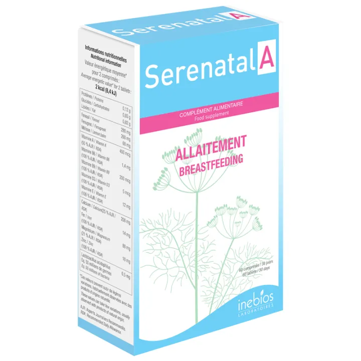 Inebios Serenatal A Allaitement 60 comprimés