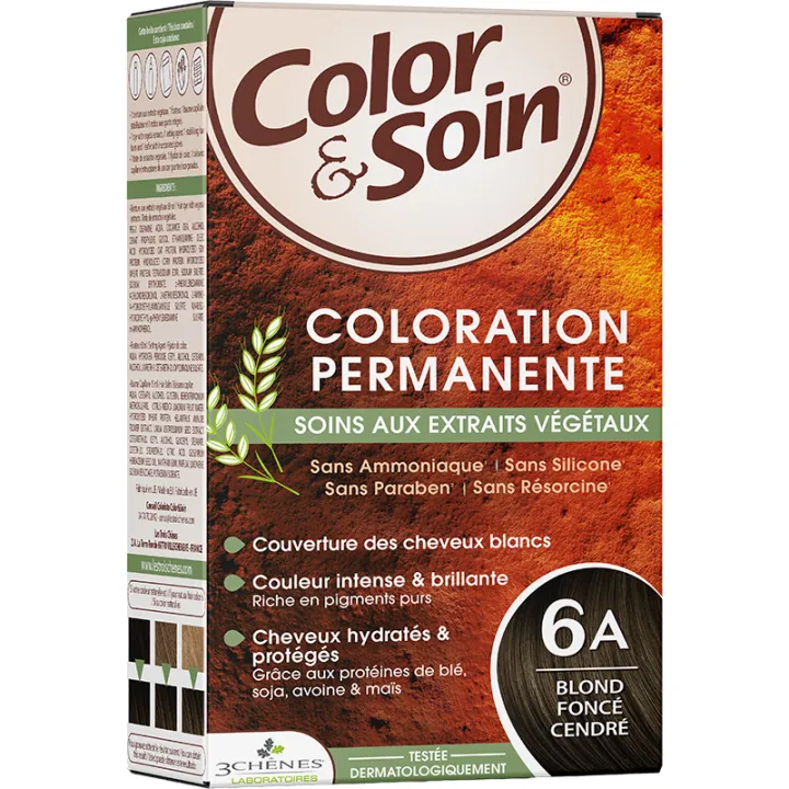 3 Chênes Color & Soin Coloration Permanente Cheveux Blonds 6A Blond Foncé Cendré