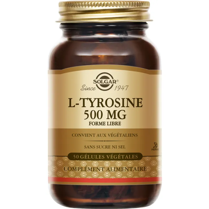 Solgar L-Tyrosine 500 mg 50 gélules végétales