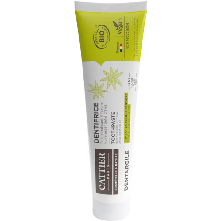 Cattier Dentargile Dentifrice Reminéralisant Anis 75 ml