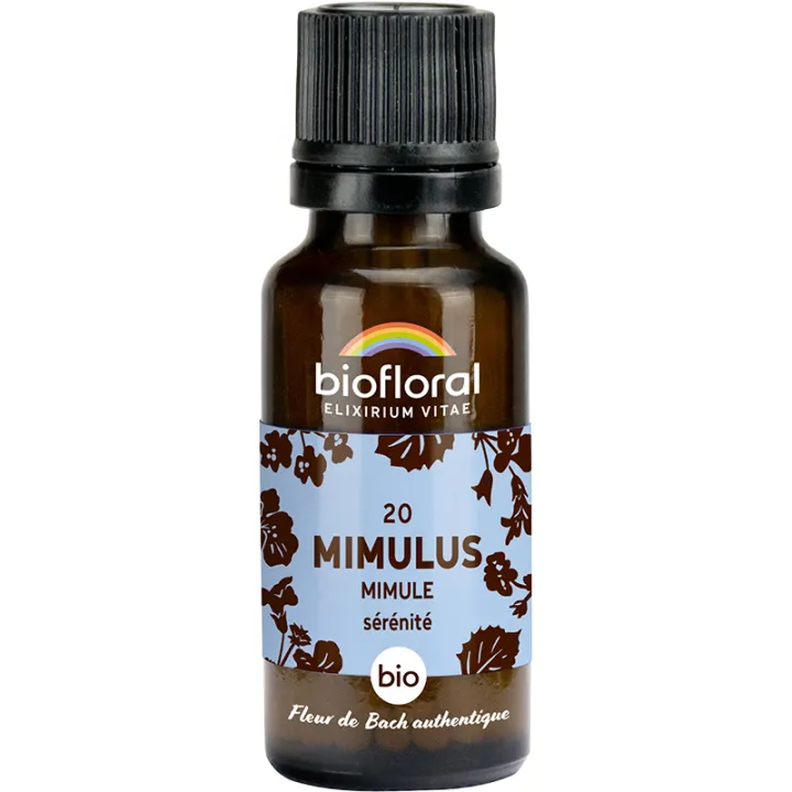 Fleur de Bach n°20 Mimulus bio en granules sans alcool 19,5 g – Biofloral