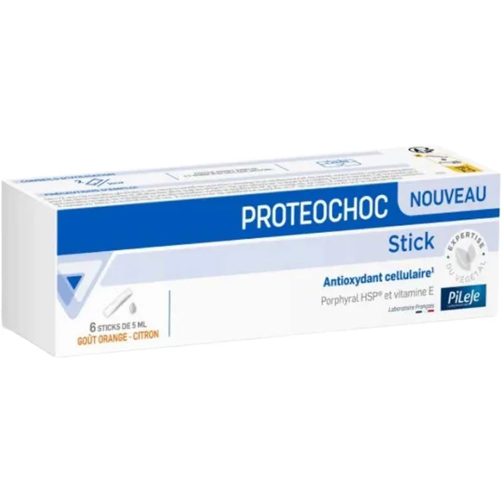 Pileje Proteochoc Porphyral HSP et Vitamine E 6 sticks orange-citron