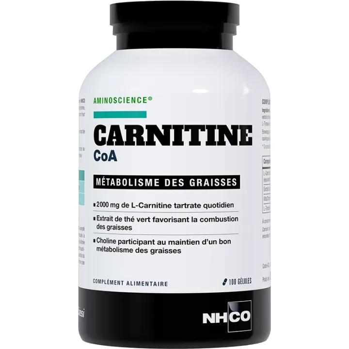 NHCO Aminoscience Carnitine CoA Métabolisme des Graisses 100 gélules