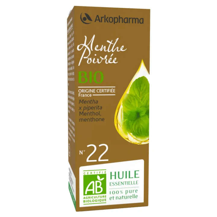 Arkopharma Huile Essentielle Menthe Poivrée Bio N°22 10 ml