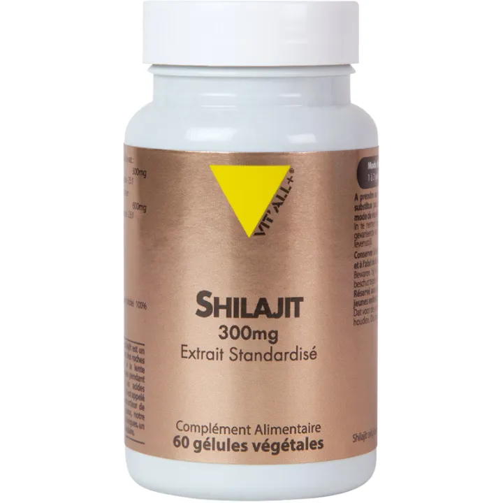 Shilajit 300 mg – 60 gélules végétales Vitall+