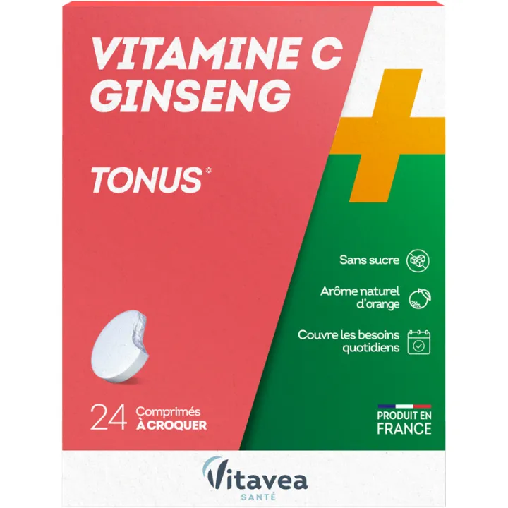 Vitavea Vitamine C + Ginseng Tonus 24 comprimés